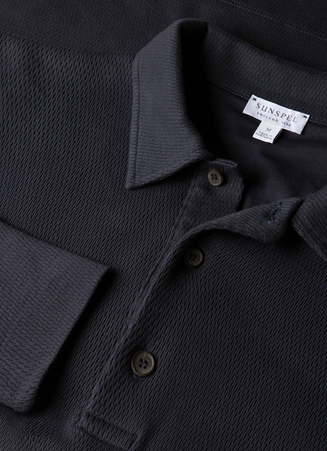 Men's Long Sleeve Cellulock Polo Shirt in Navy