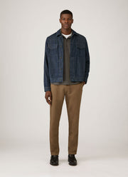 Men's Long Sleeve Cellulock Polo Shirt in Charcoal