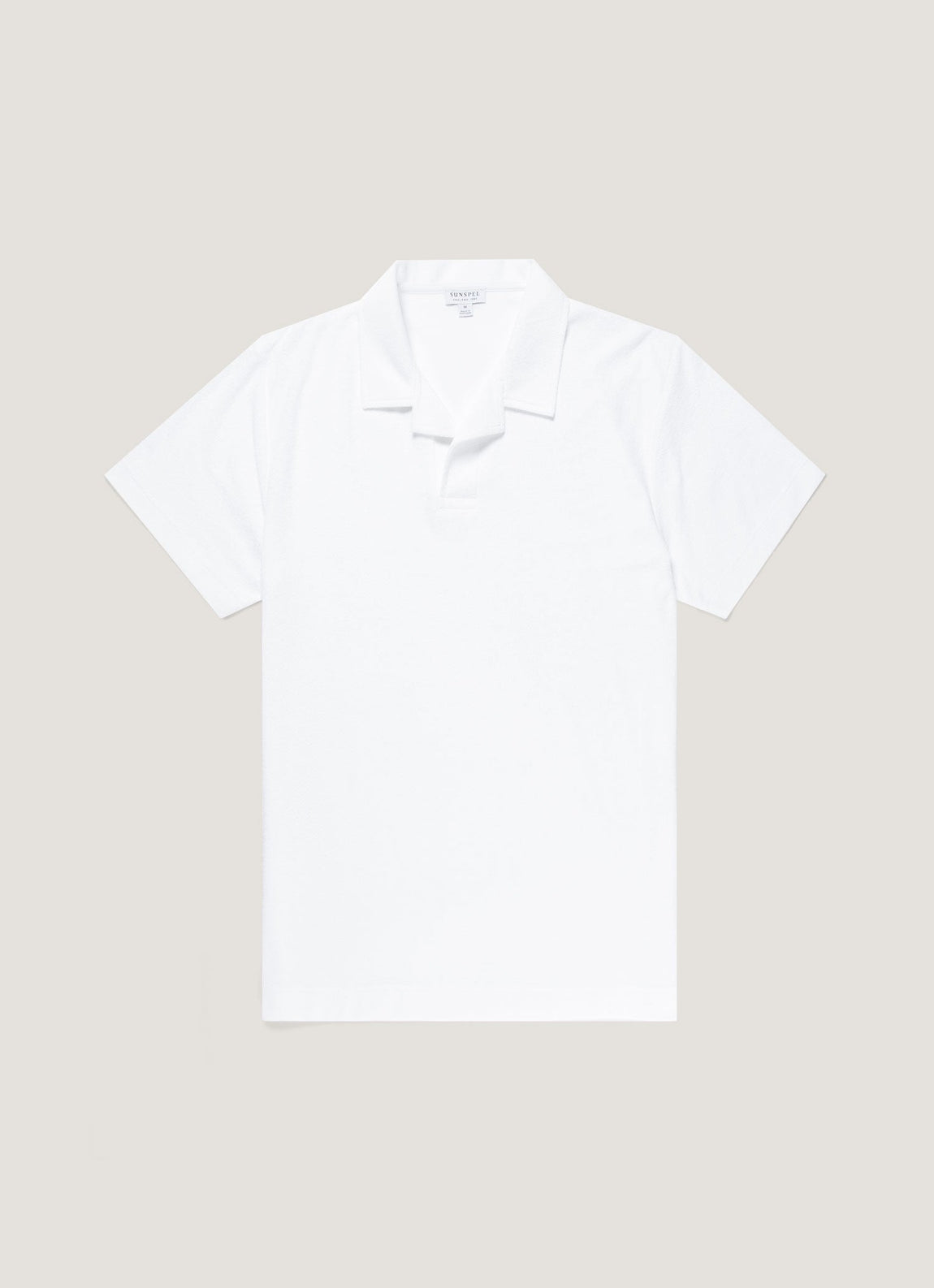 Men's Towelling Polo Shirt in White