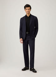 Men's Extra-Fine Merino Polo Shirt in Black