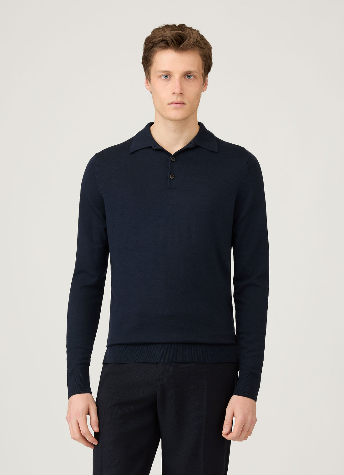 Extra-Fine Merino Knitted Polo Shirt