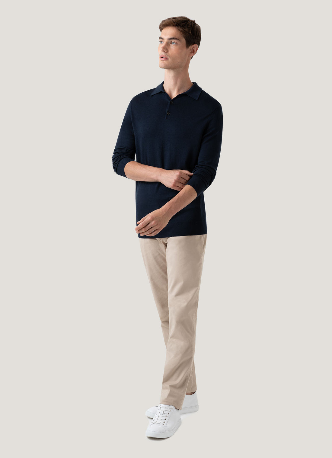 Extra-Fine Merino Knitted Polo Shirt