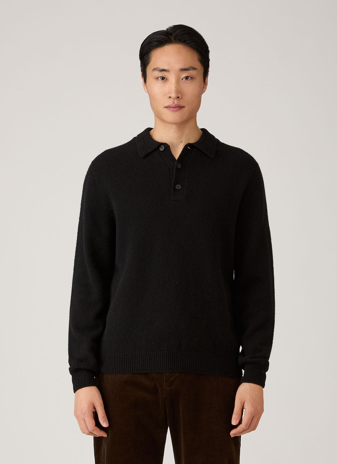 Lambswool Knitted Polo Shirt