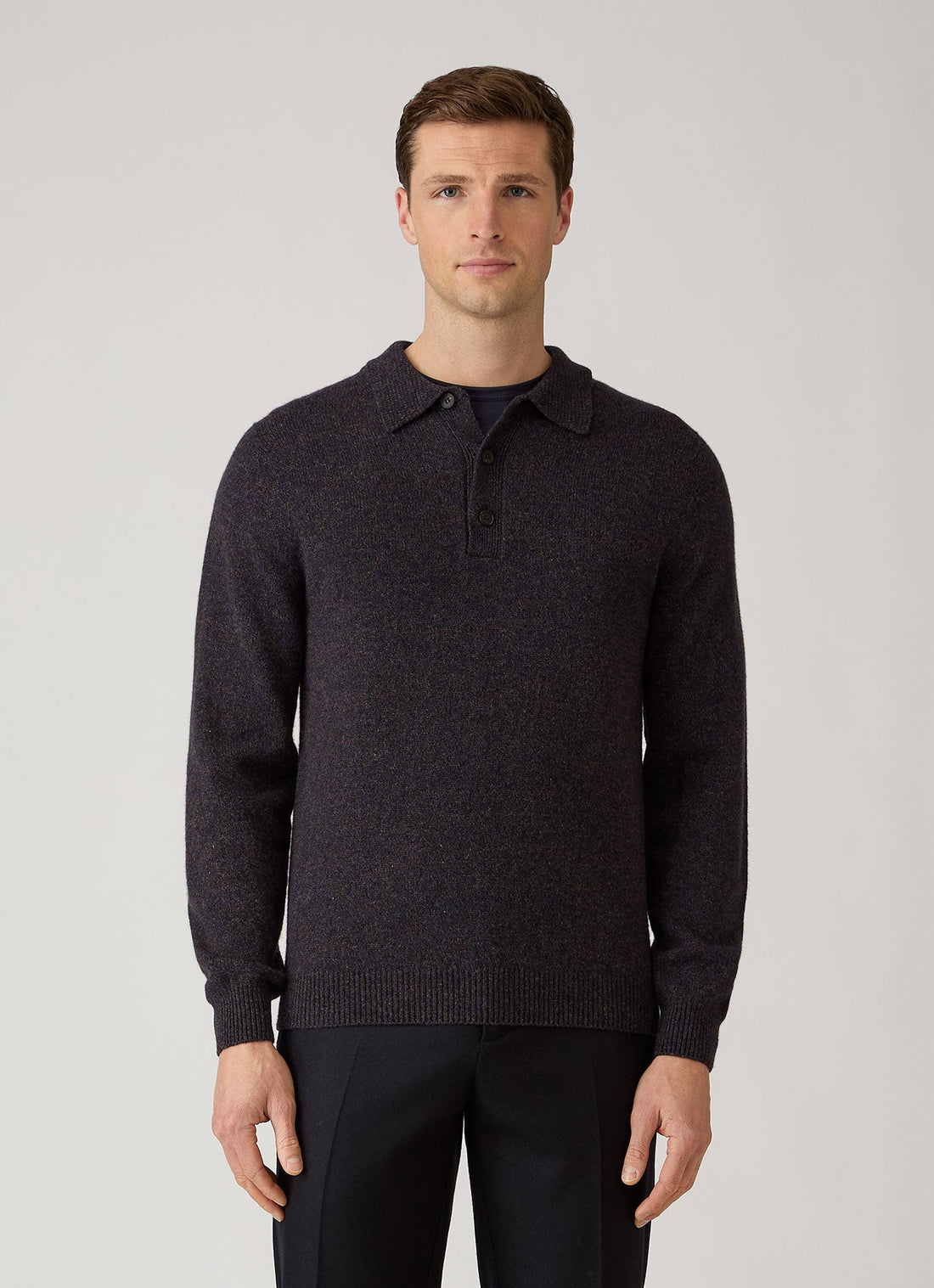 Lambswool Knitted Polo Shirt