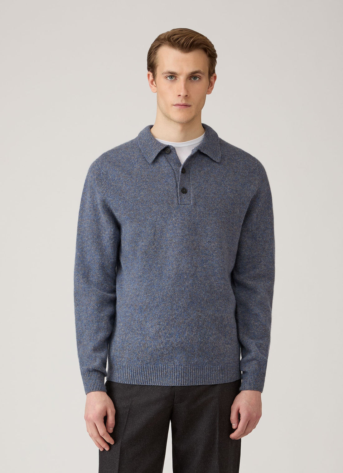 Lambswool Knitted Polo Shirt