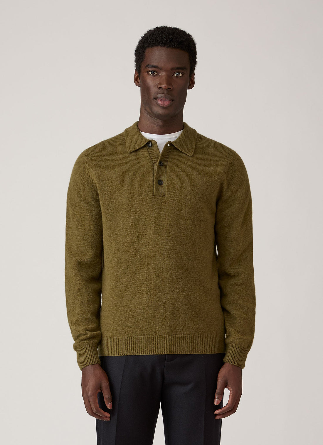 Lambswool Knitted Polo Shirt