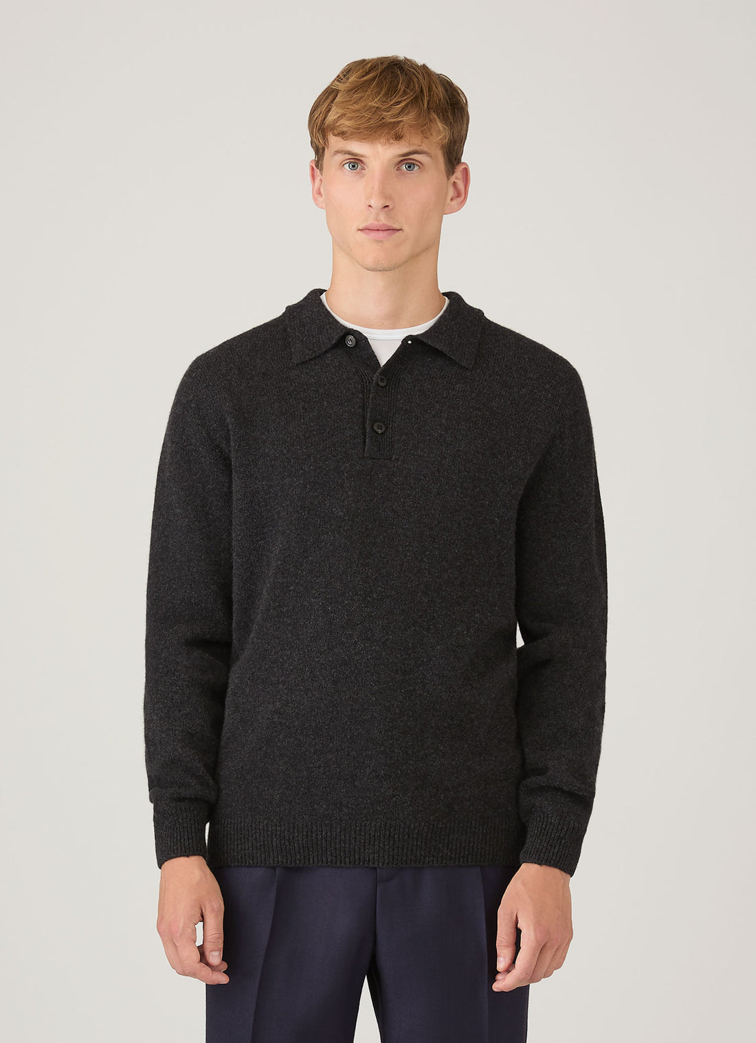 Lambswool Knitted Polo Shirt
