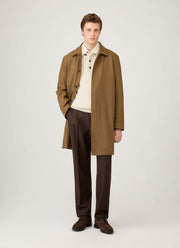 Men's Lambswool Polo Shirt in Oatmeal Melange