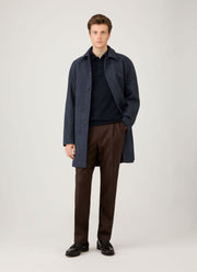 Men's Cashmere Polo Shirt in Navy