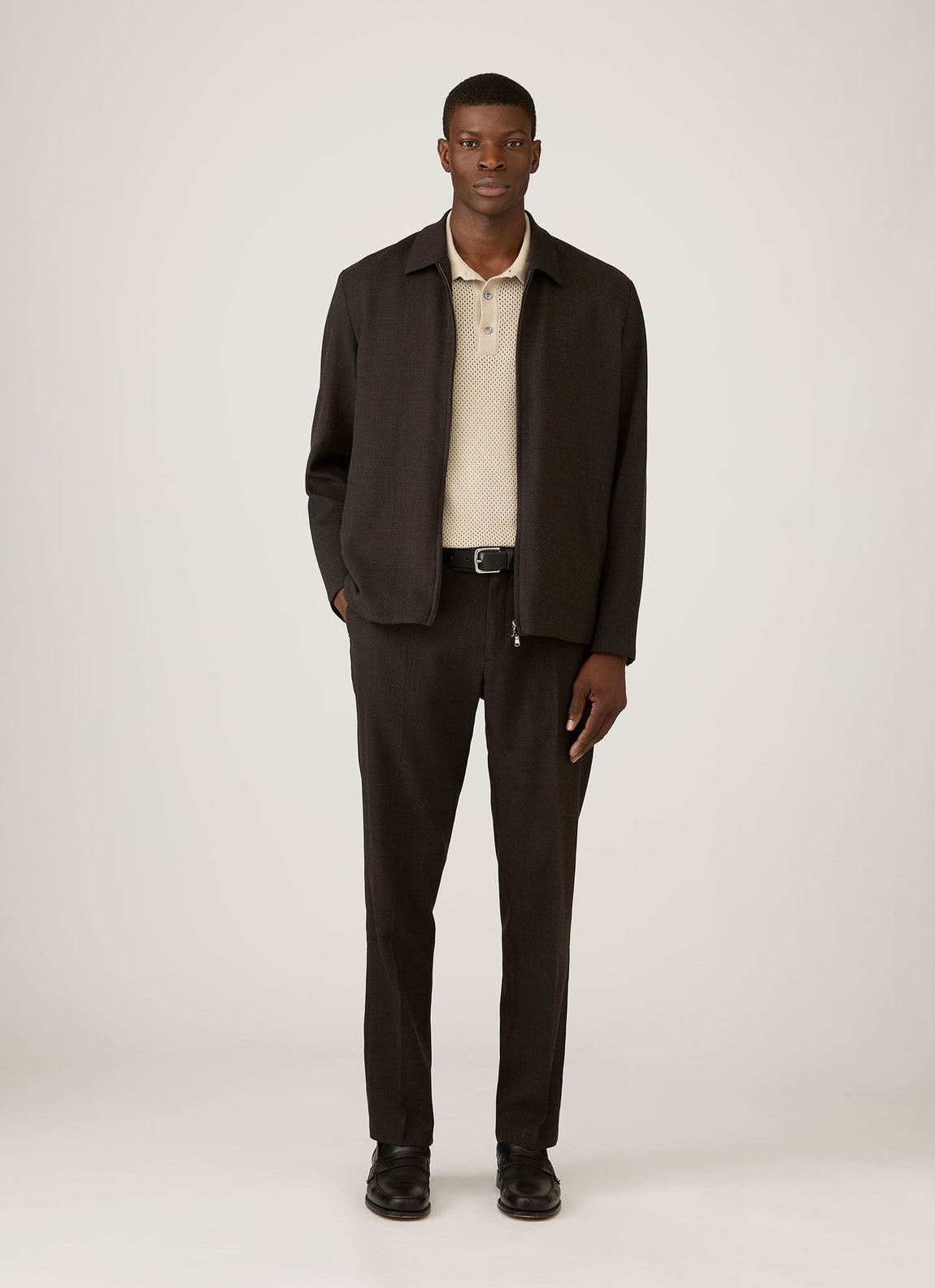 Men's Cotton Mesh Polo Shirt in Hazelwood