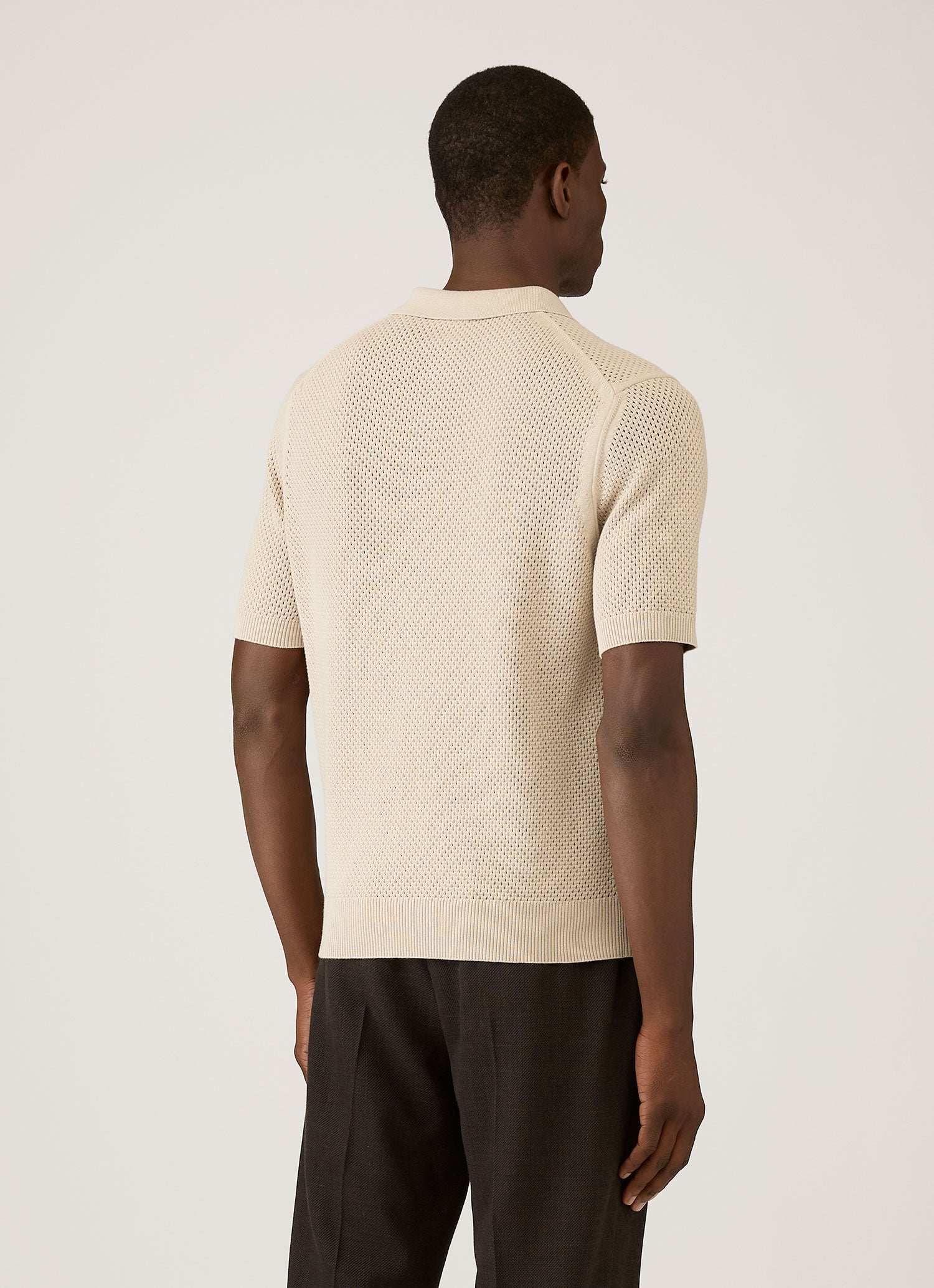 Men's Cotton Mesh Polo Shirt in Hazelwood