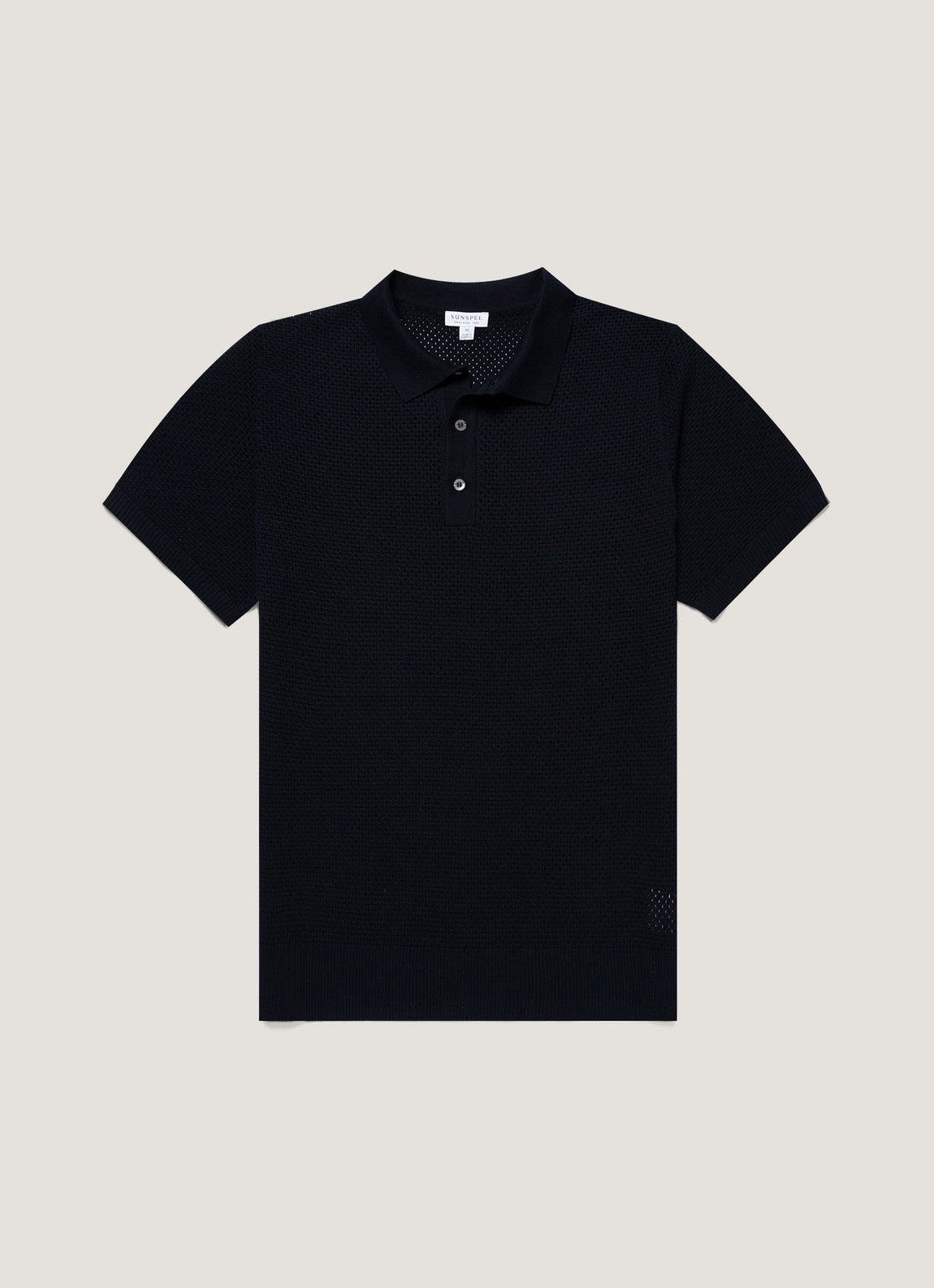 Men's Cotton Mesh Polo in Navy