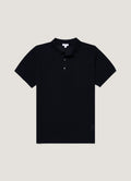 Men's Cotton Mesh Polo Shirt in Navy