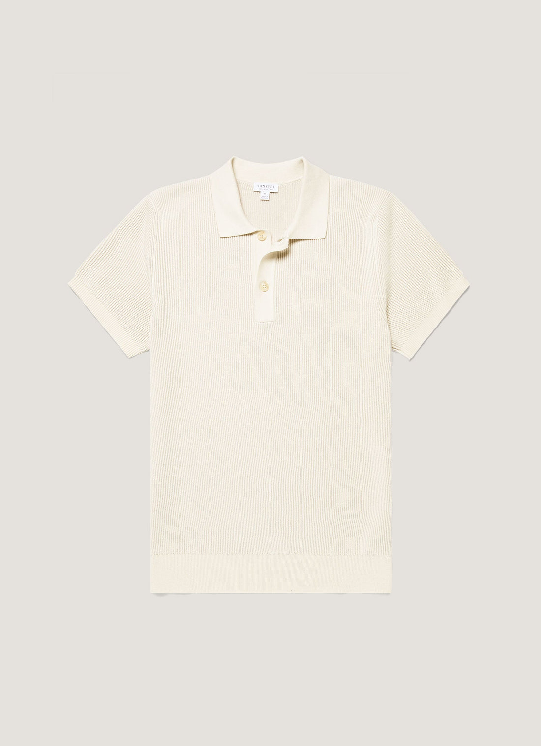 Polo à côtes contrastées