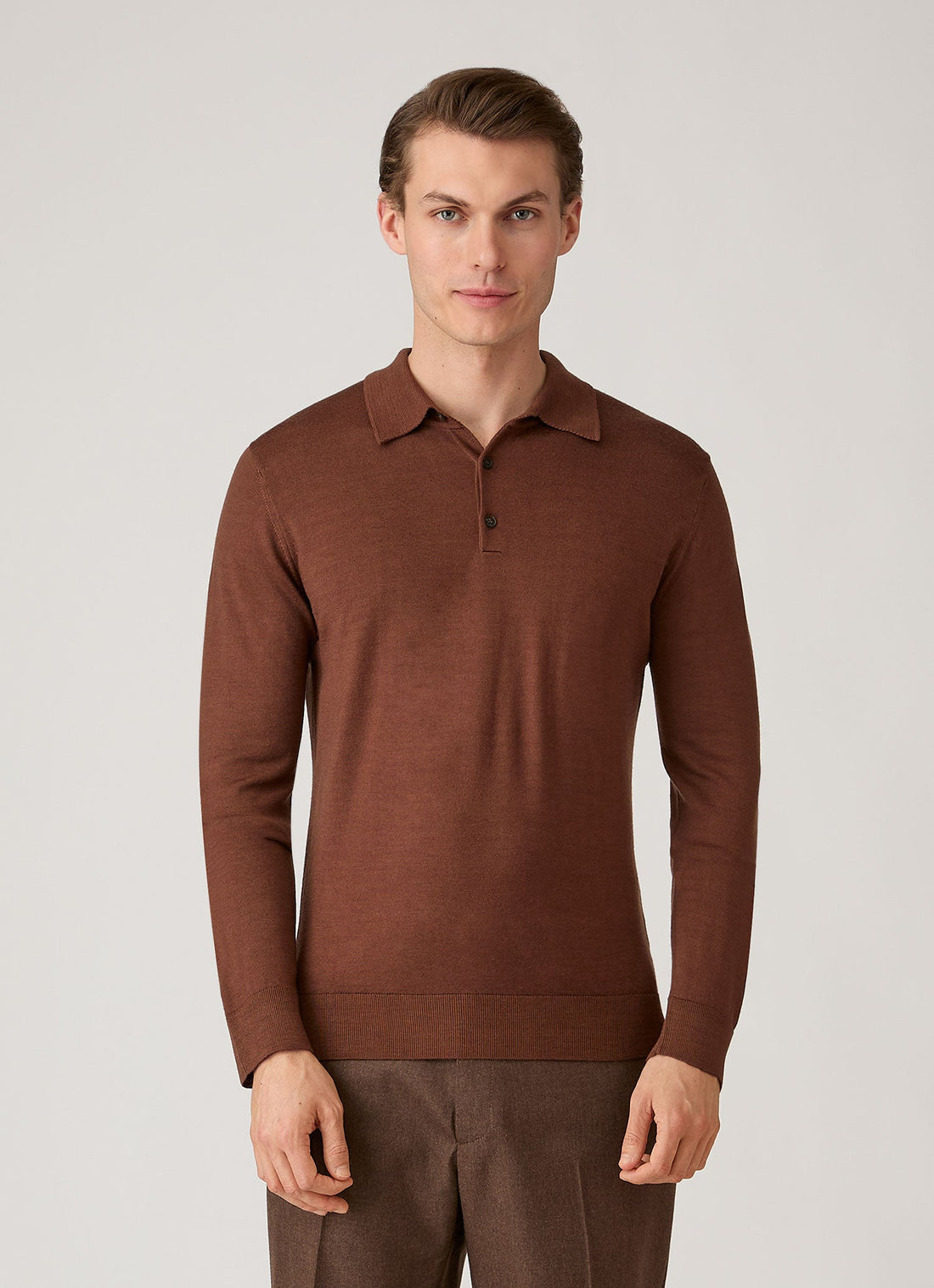 Extra‑Fine Merino Knitted Polo Shirt