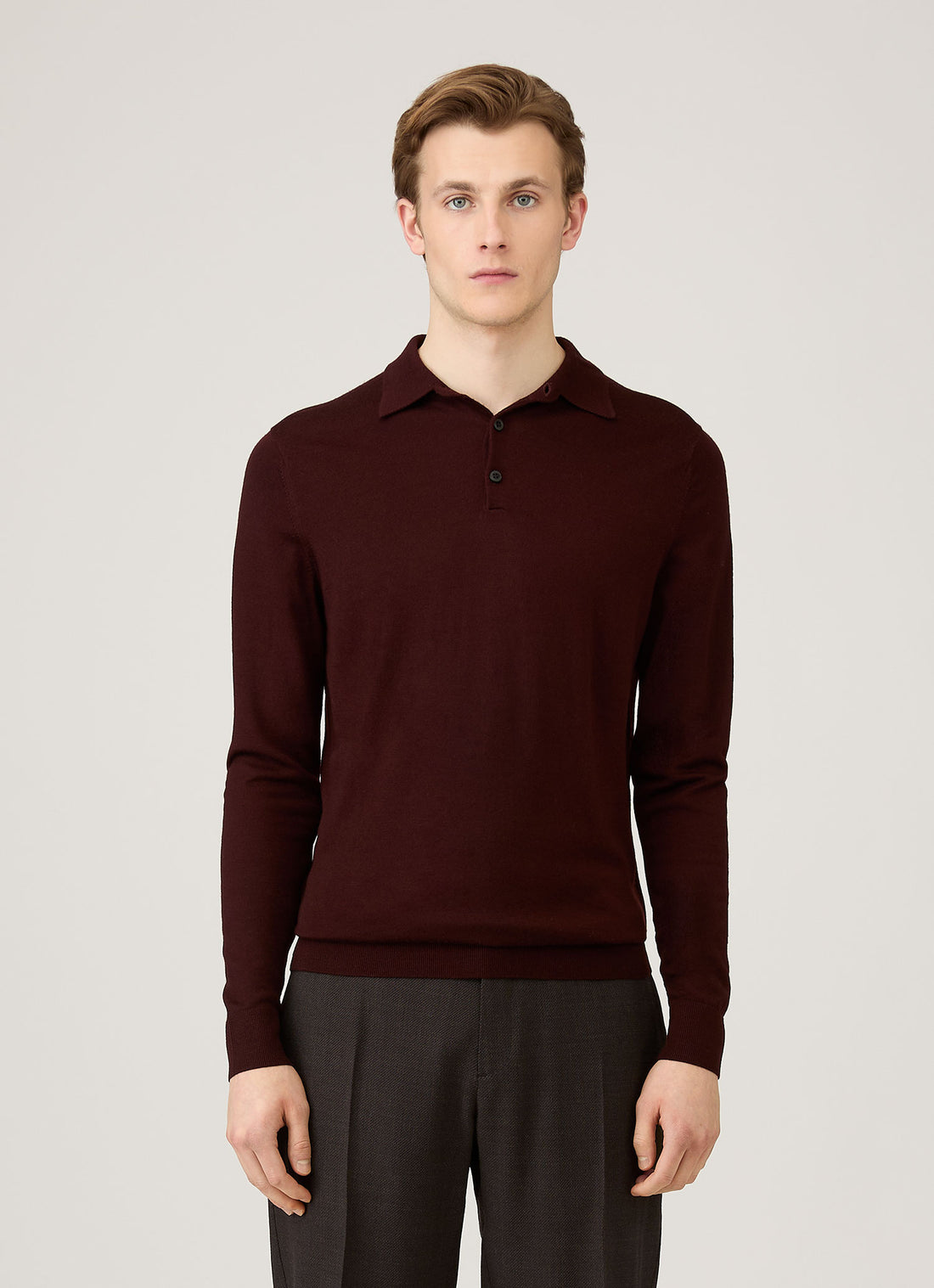 Extra‑Fine Merino Knitted Polo Shirt