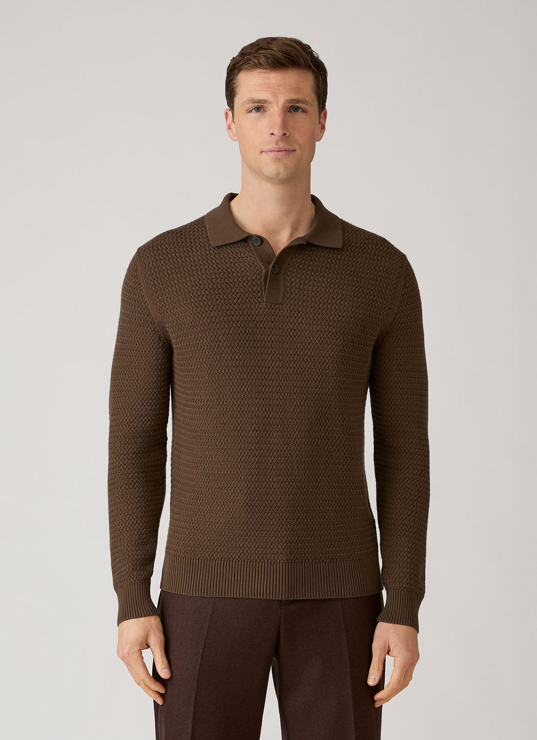 Polo en maille de coton nattée