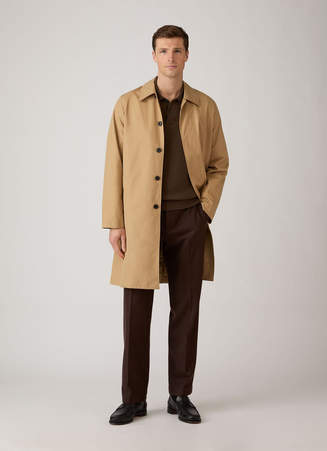 Polo en maille de coton nattée