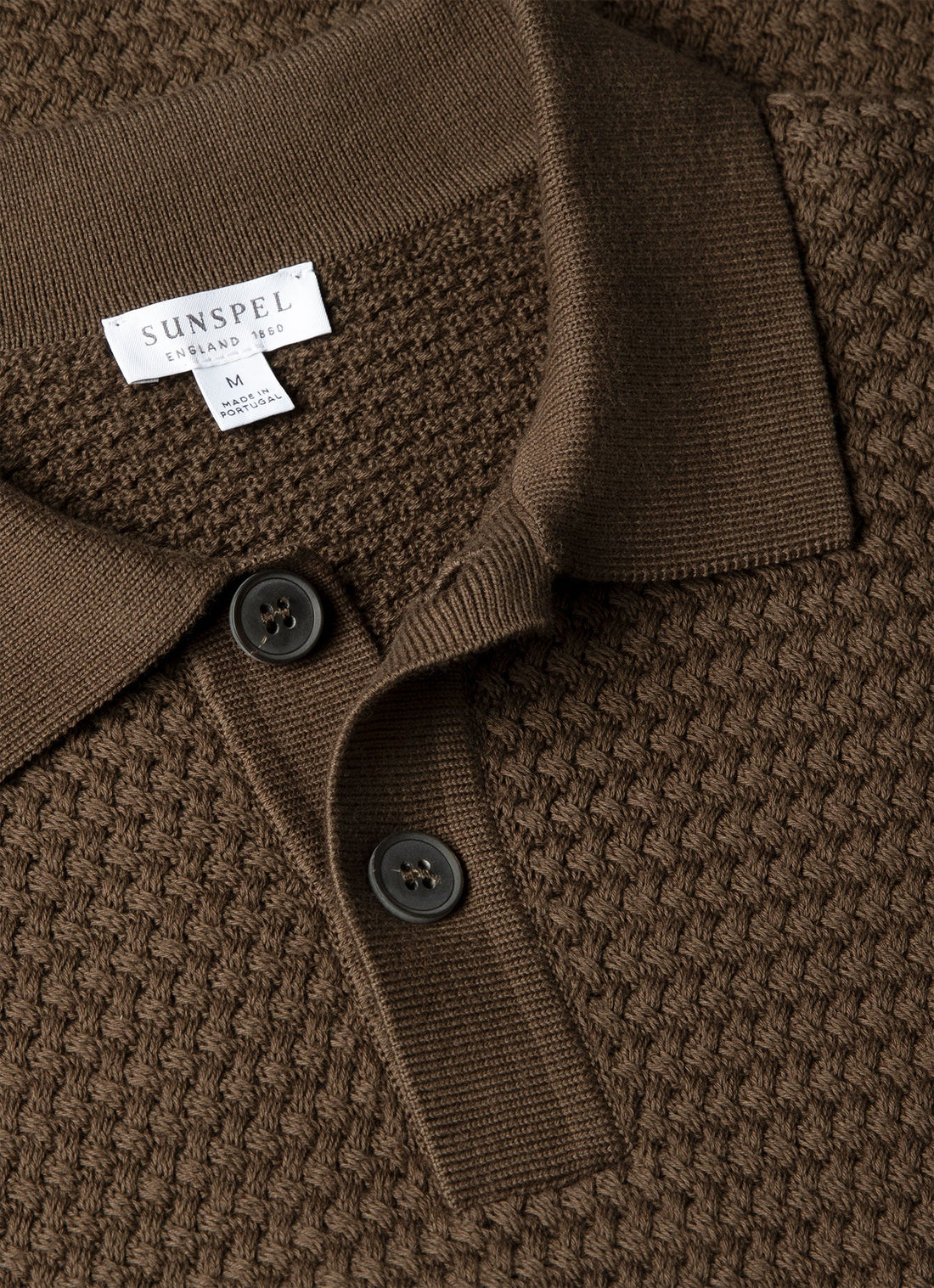 Polo en maille de coton nattée
