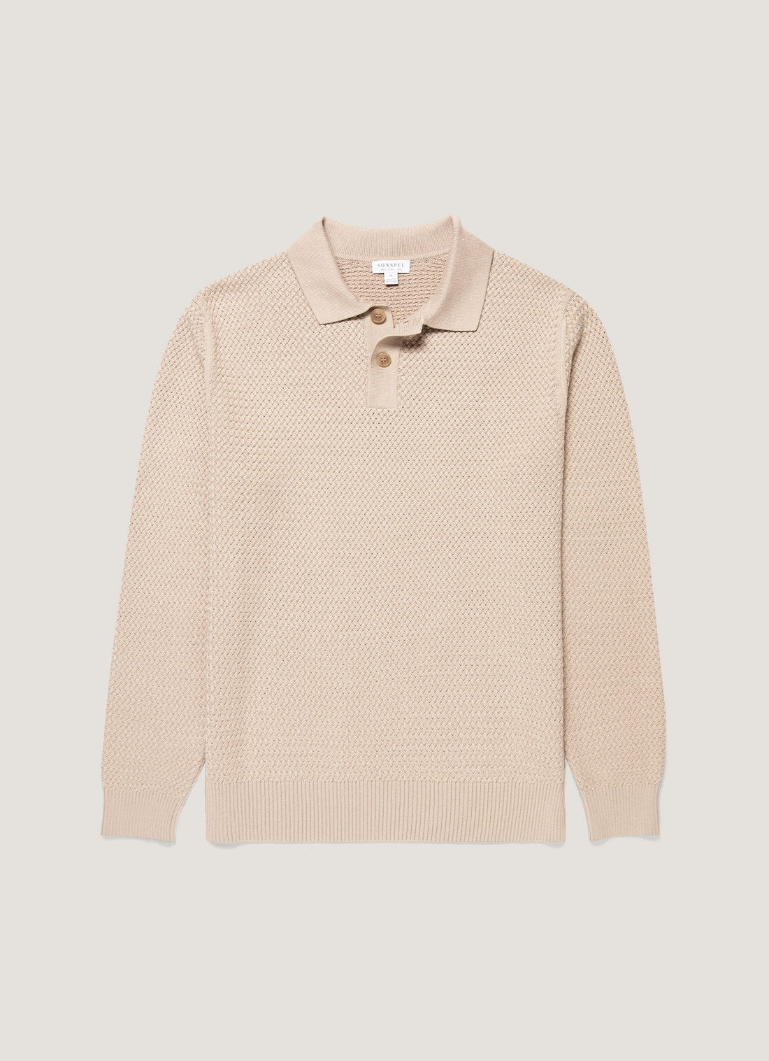 Polo en maille de coton nattée