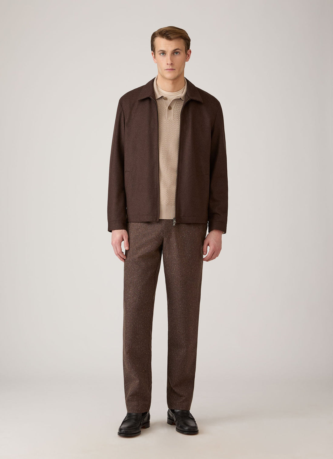 Polo en maille de coton nattée