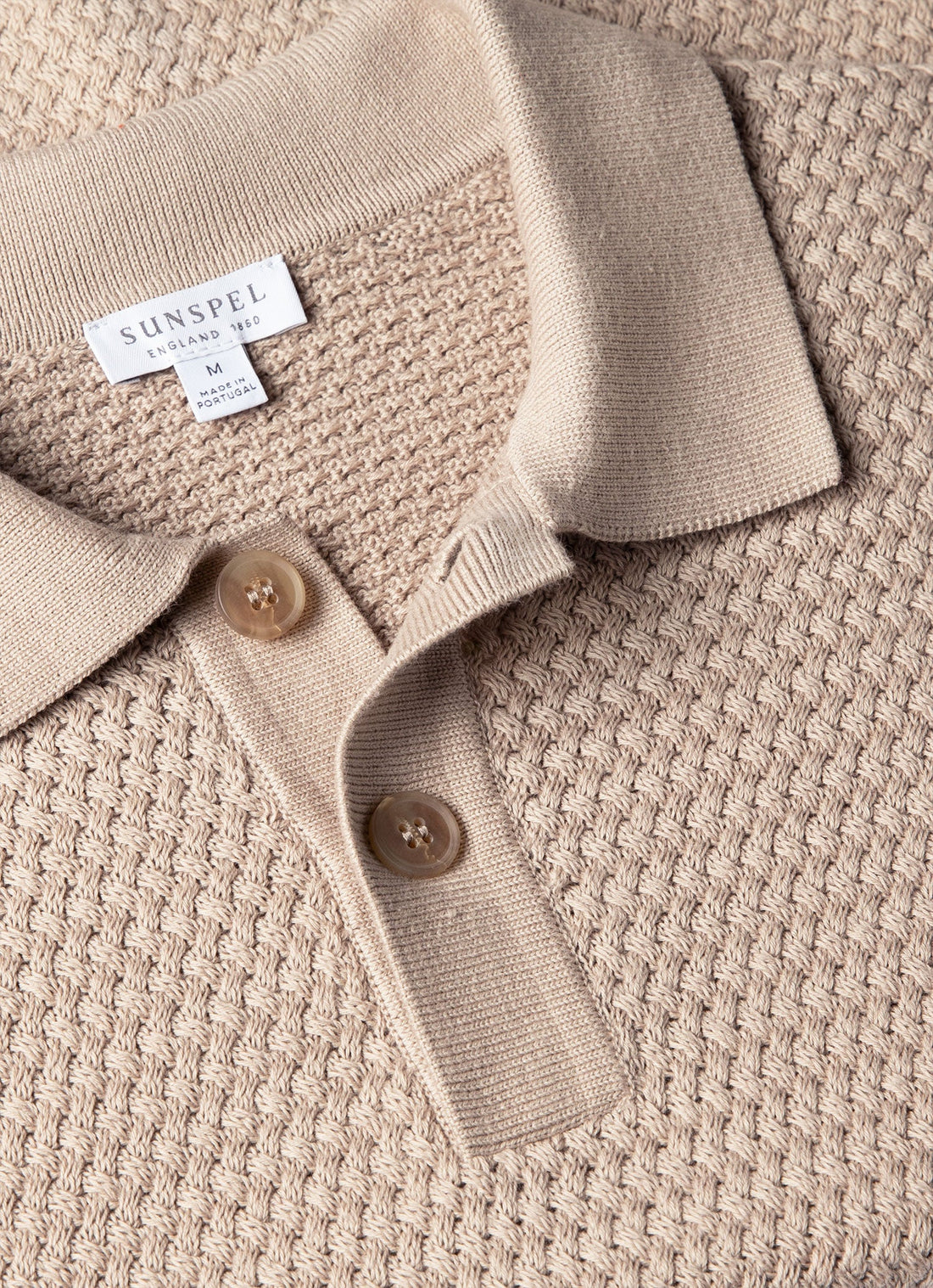 Polo en maille de coton nattée