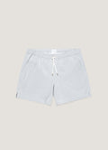 Men's Drawstring Swim Shorts in Navy/White