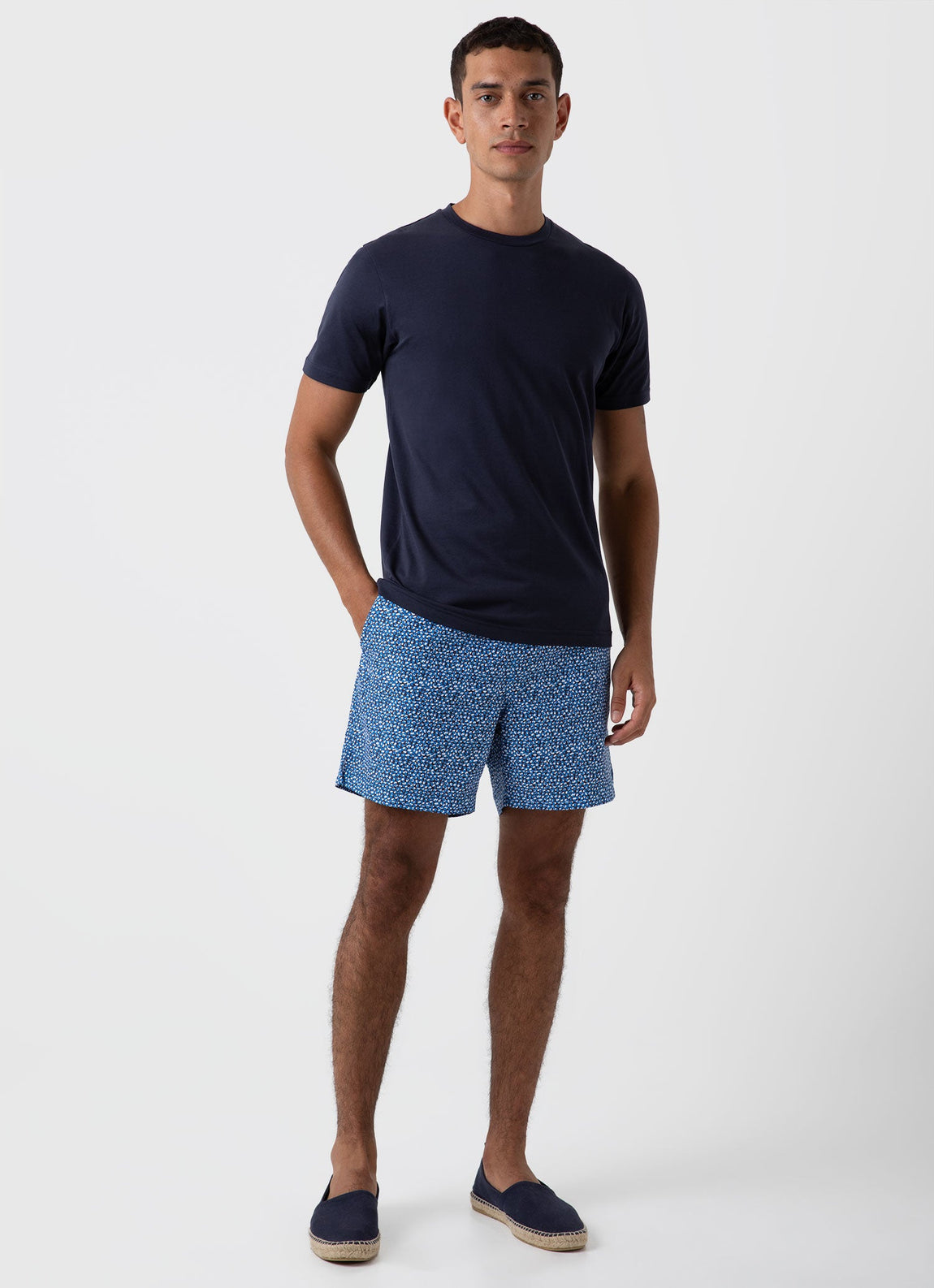 Men's Swimshort in Turquoise Painted Spot Print