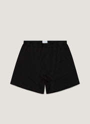 Men's Superfine Cotton Two-Button Boxer Briefs in Black
