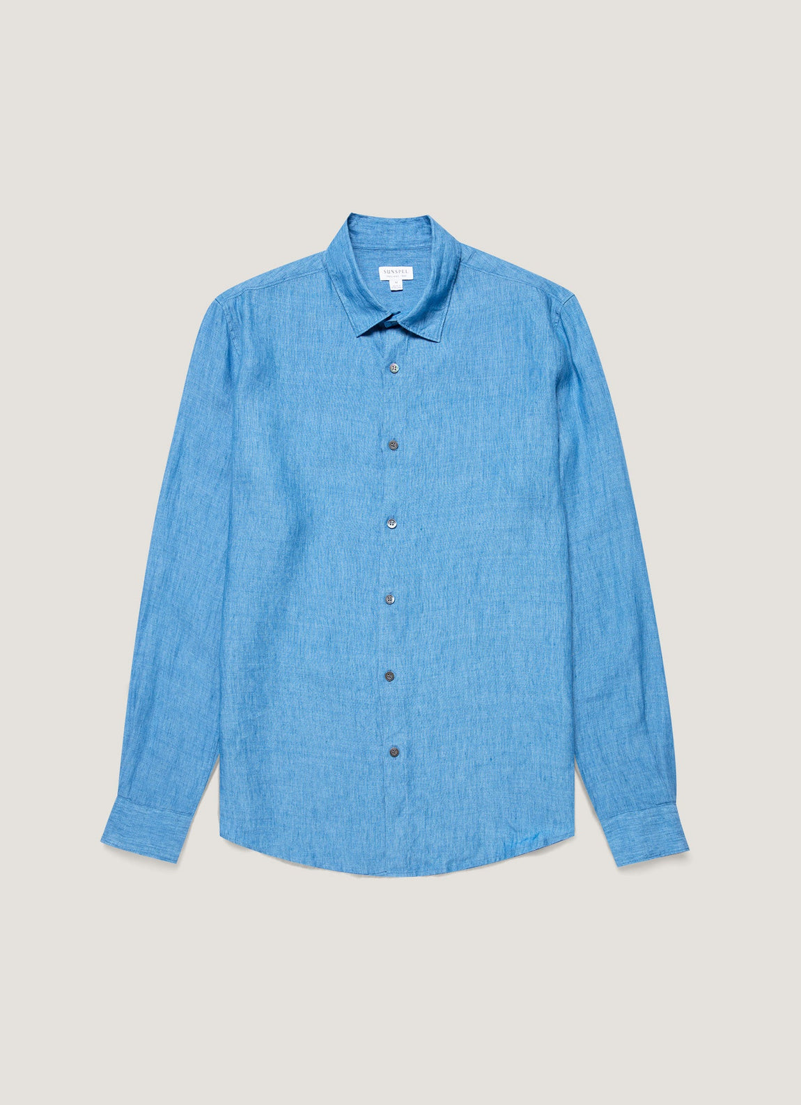 Men's Linen Shirt in Cool Blue