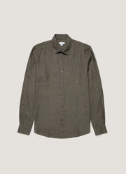 Men's Linen Shirt in Dusk Green