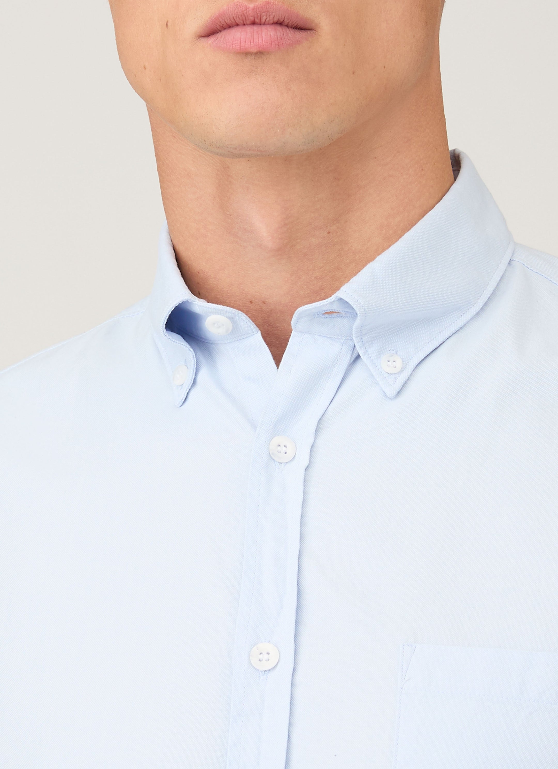 Men's Button Down Oxford Shirt in Light Blue