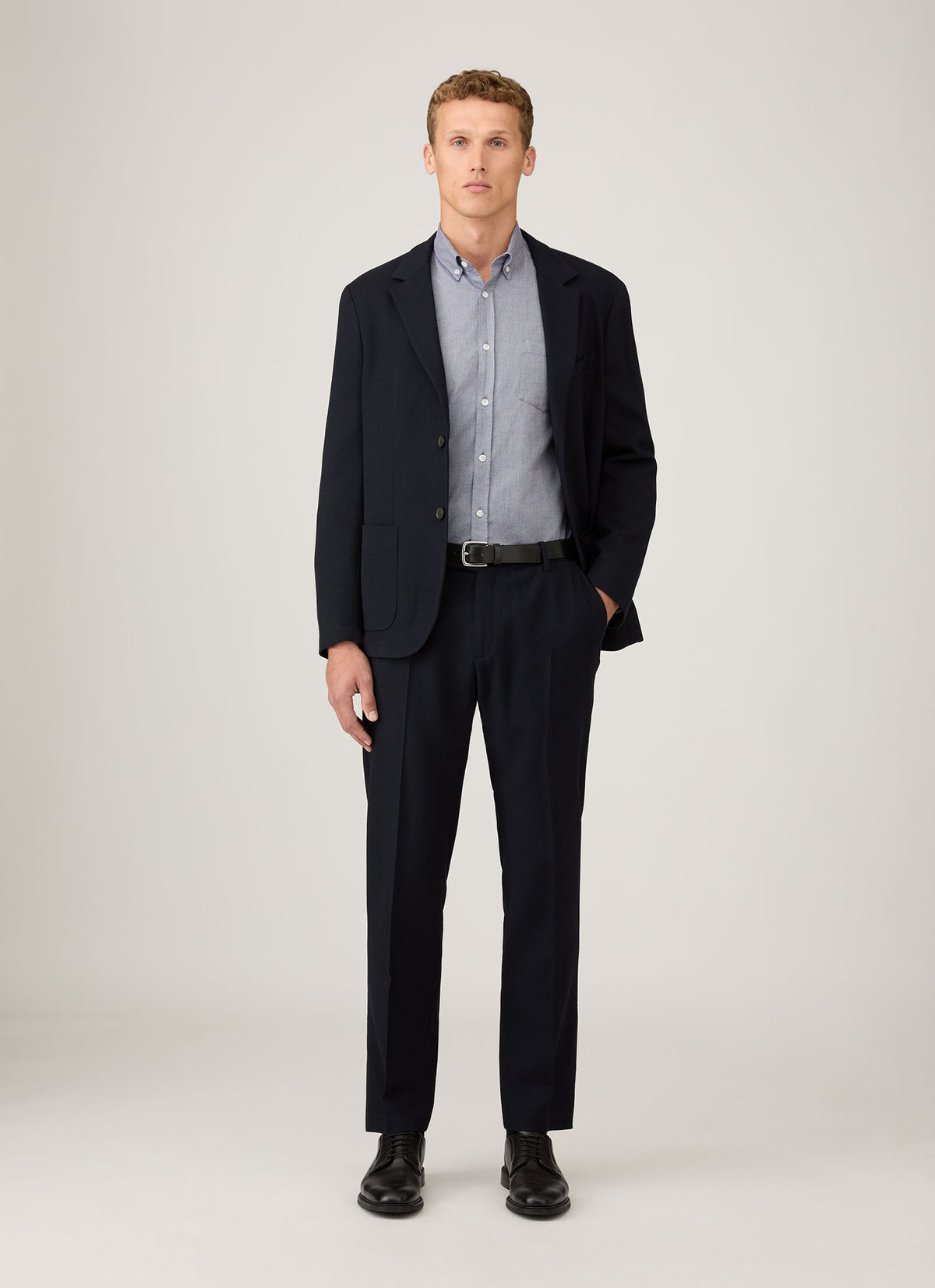 Men's Button Down Oxford Shirt in Dark Blue