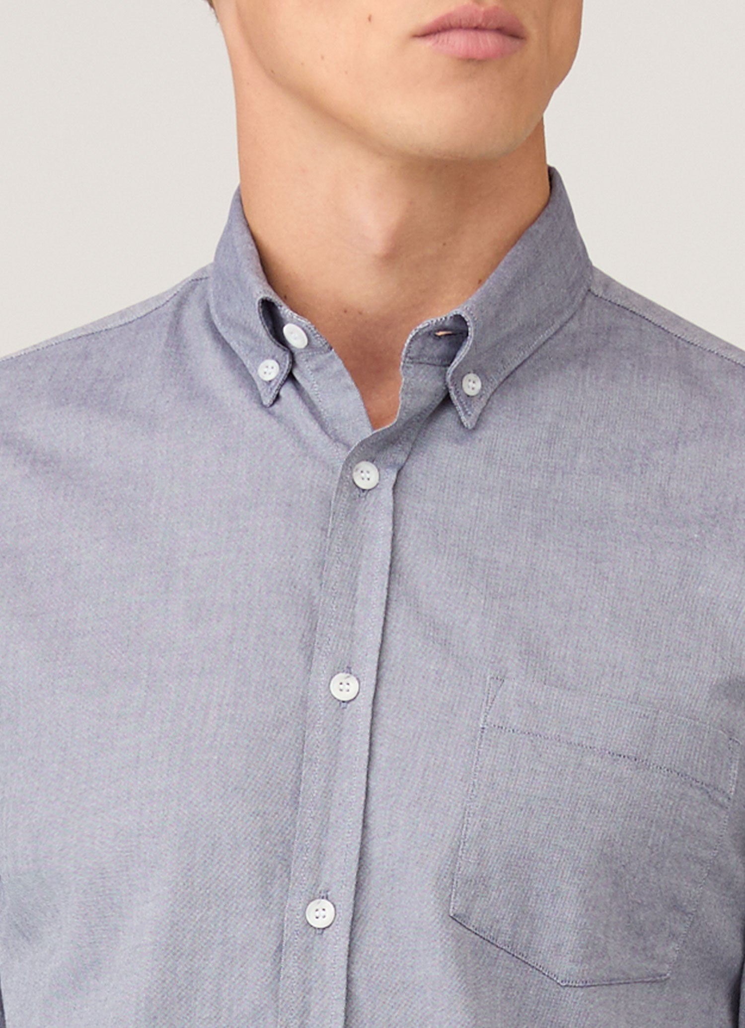 Men's Button Down Oxford Shirt in Dark Blue