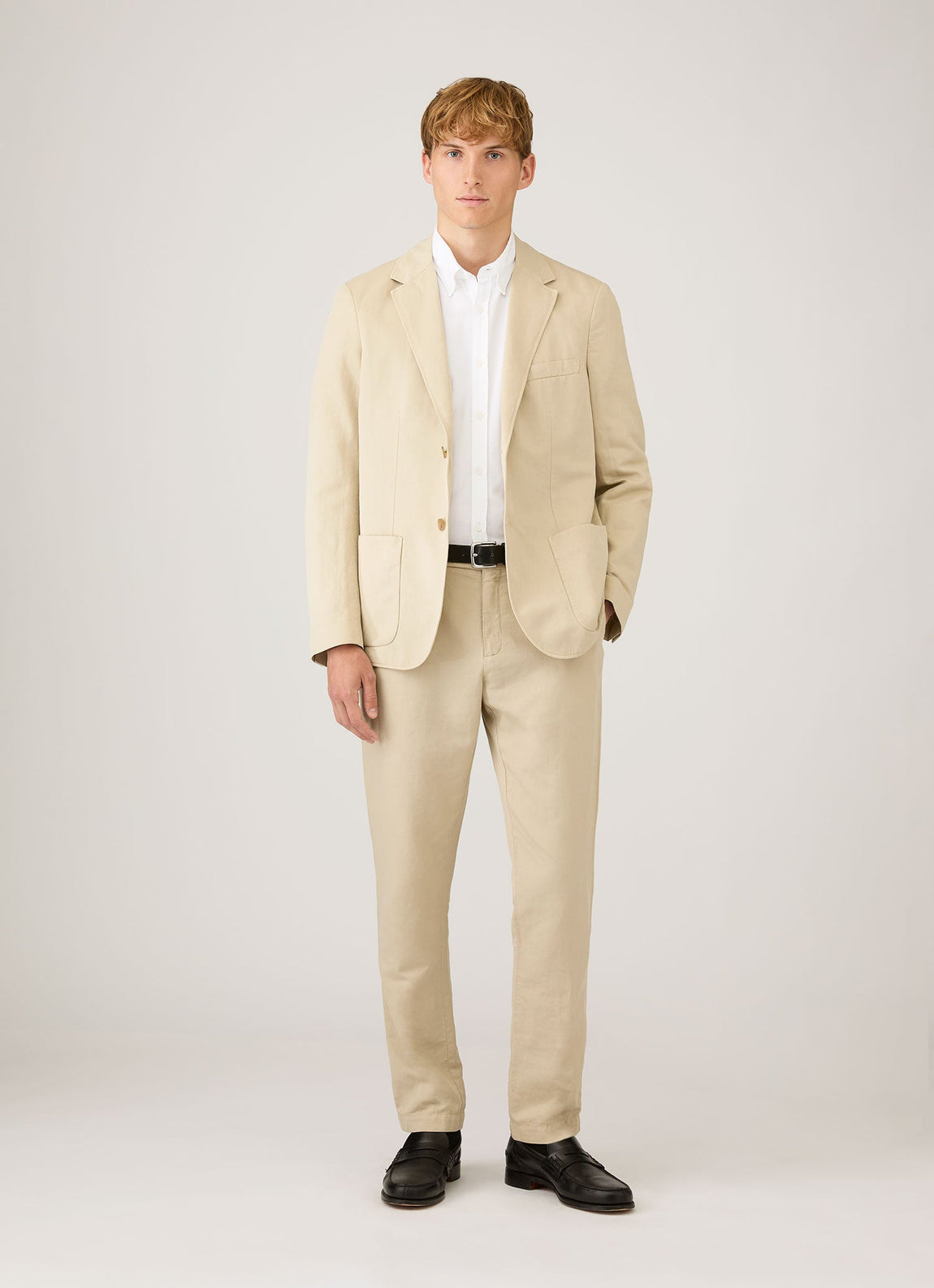 Men's Button Down Oxford Shirt in White