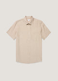 Men's Short Sleeve Linen Shirt in Hazelwood