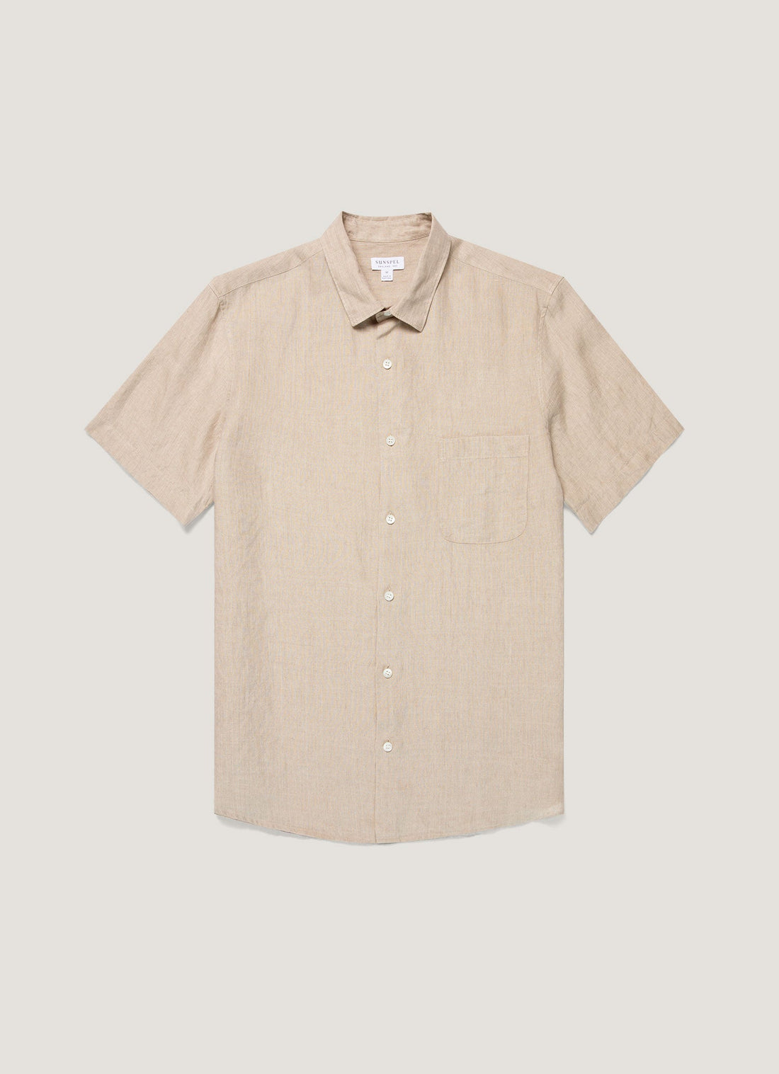 Chemise en lin à manches courtes