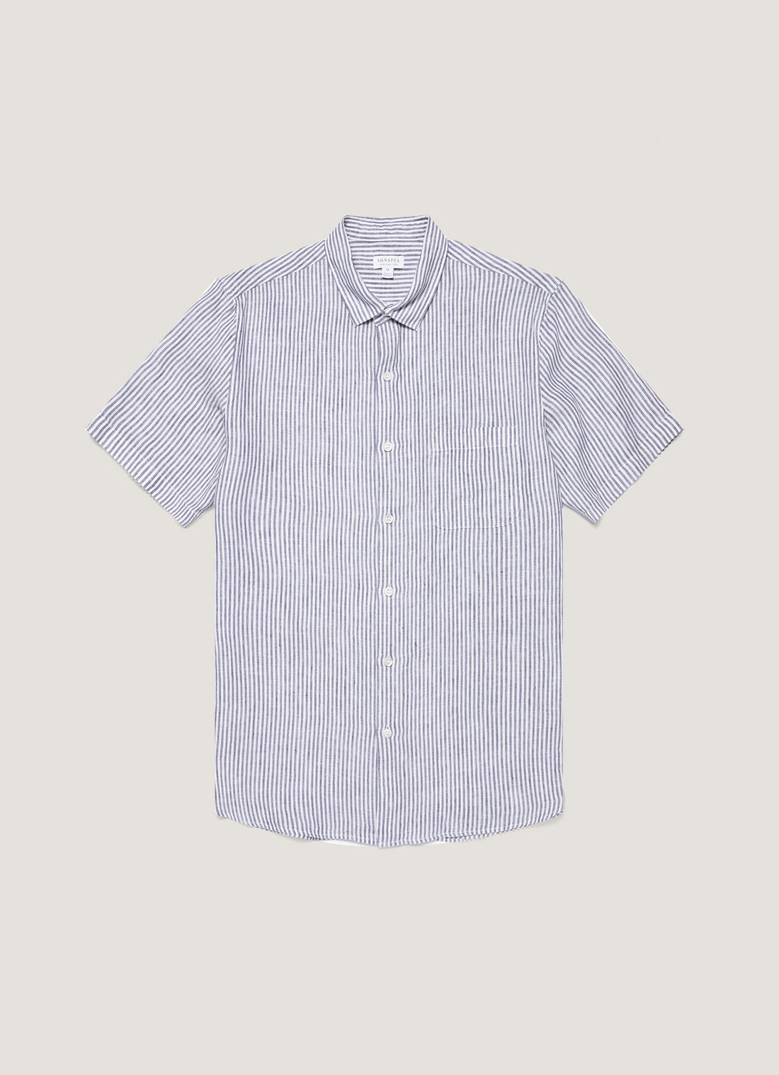 Chemise en lin à manches courtes