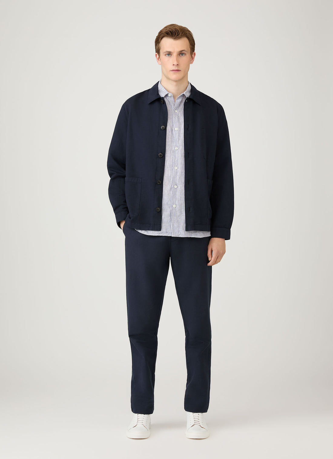 Chemise en lin à manches courtes