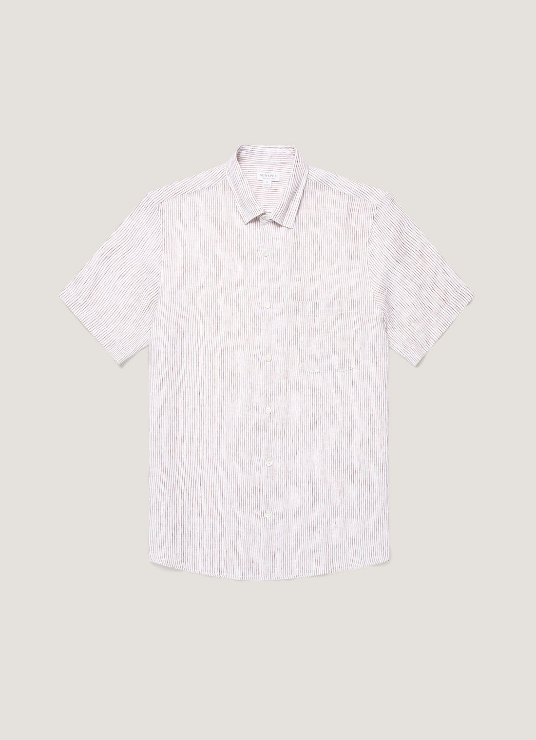 Chemise en lin à manches courtes