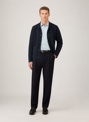 Men's Cotton Cashmere Shirt in Light Blue