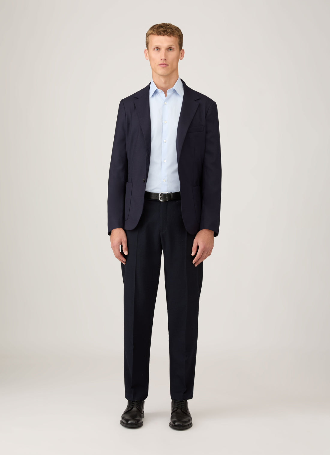 Men's Sea Island Cotton Shirt in Light Blue