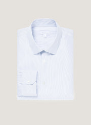 Men's Sea Island Cotton Shirt in Ink Blue
