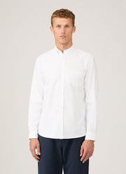 Men's Cotton Stretch Shirt in White