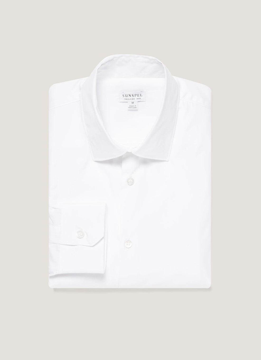 Men's Cotton Stretch Shirt in White