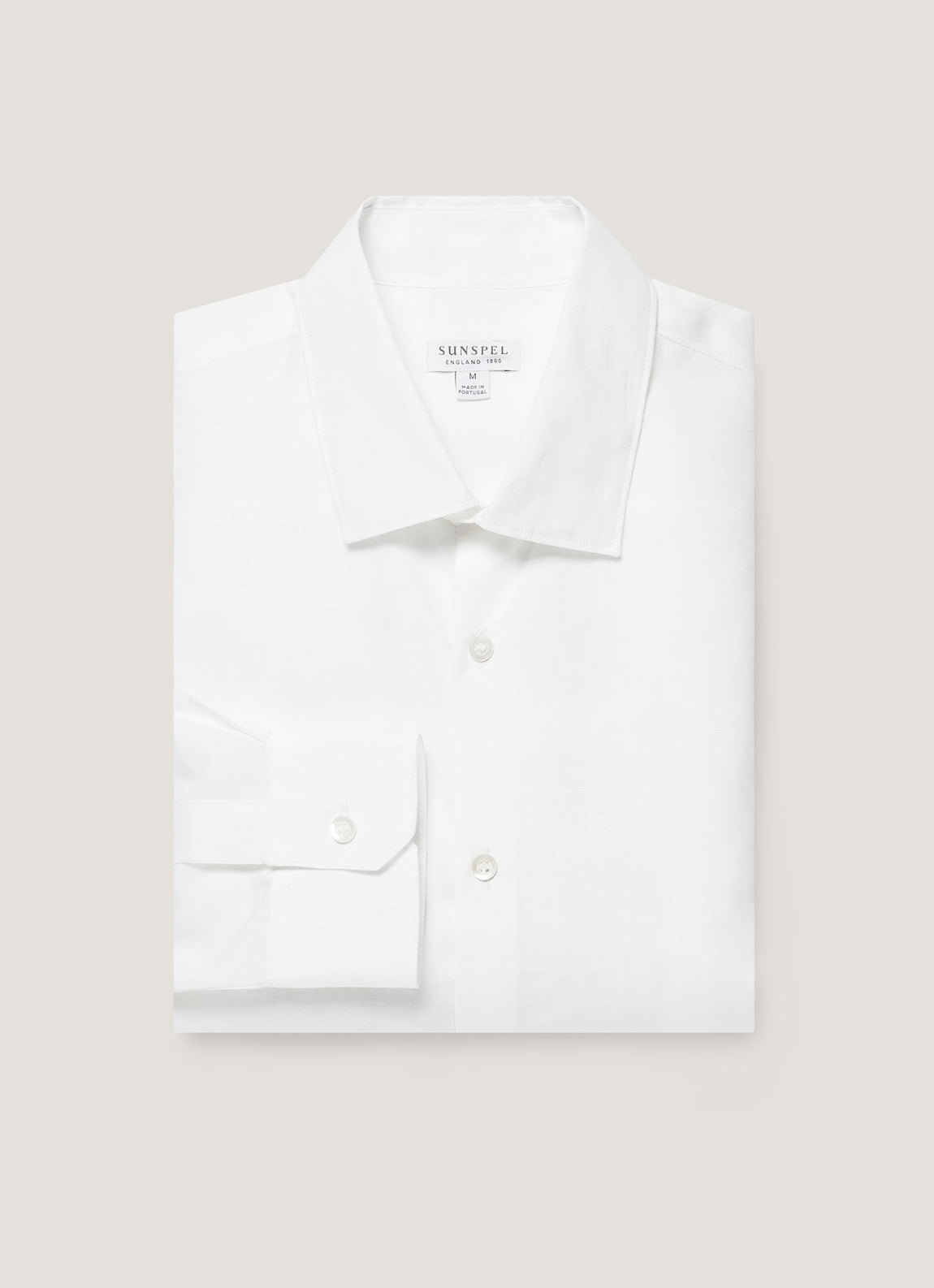 Men's Sea Island Cotton Linen Shirt in White