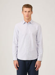 Men's Oxford Shirt in White/Navy