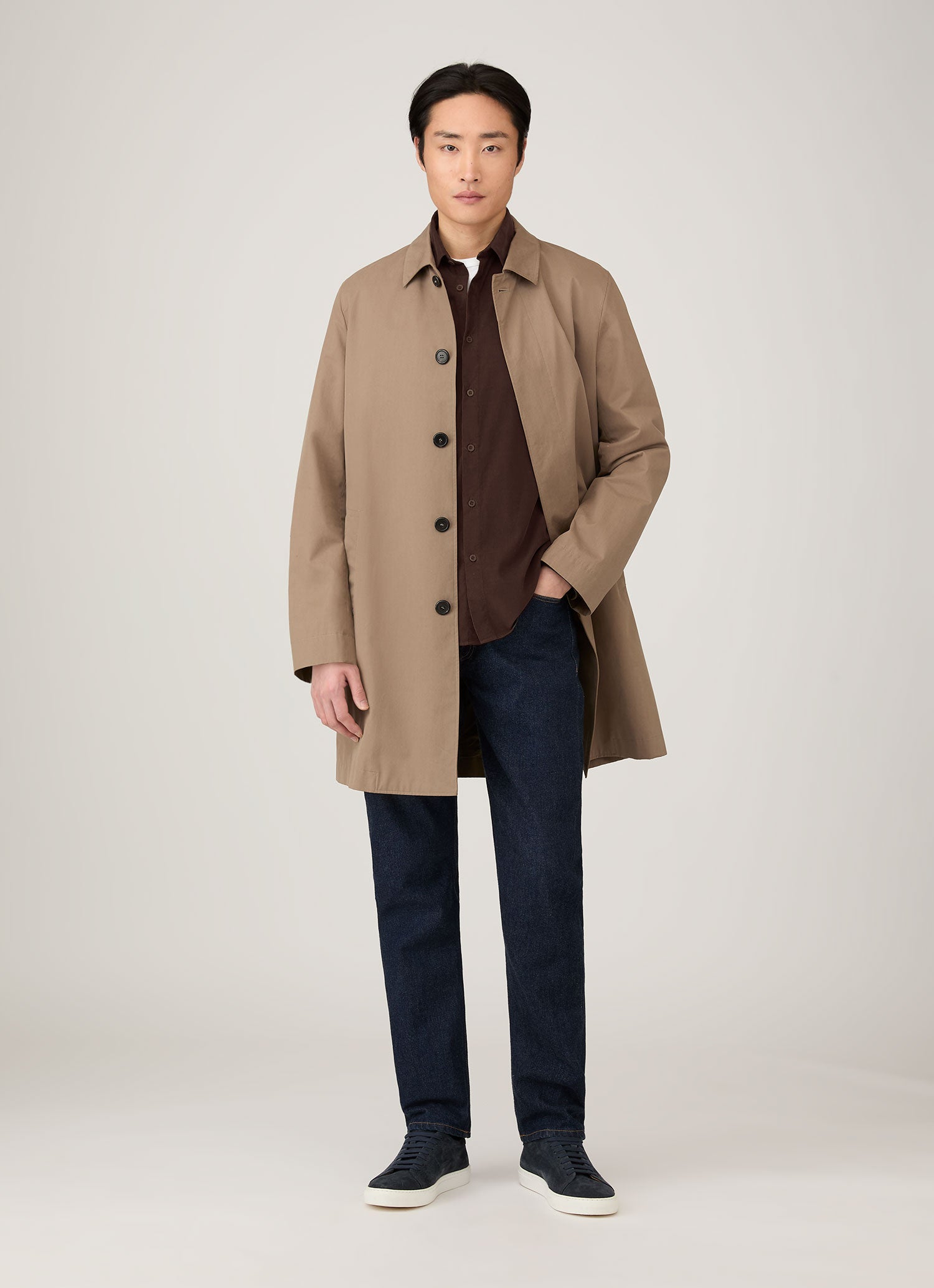 Men's Fine Cord Shirt in Truffle