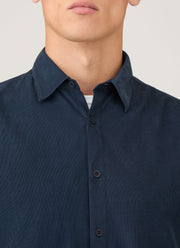 Men's Fine Cord Shirt in Navy