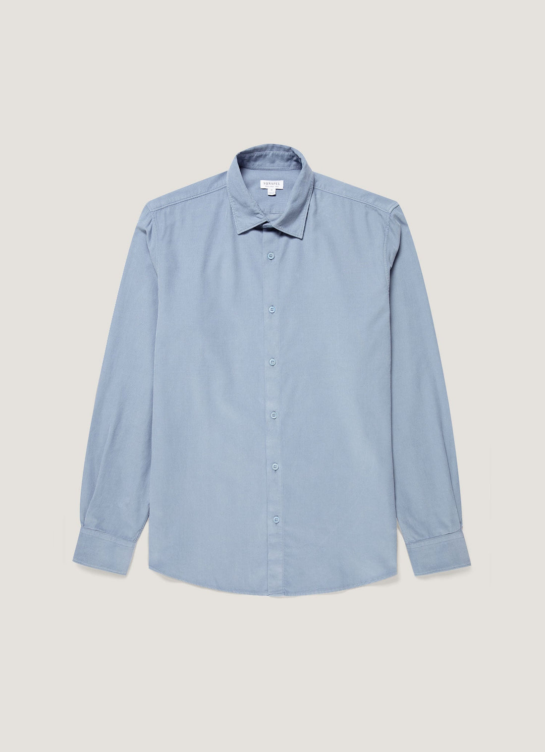 Men's Fine Cord Shirt in Powder Blue
